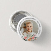  Bloemenfoto Memorial Keepsake begrafenis Ronde Button 3,2 Cm (Voorkant /achterkant)