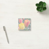 Bloemenfoto met zachte kleuren post-it® notes (Kantoor)