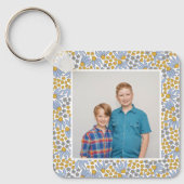 Bloemenfoto Monogram Sleutelhanger (Voorkant)