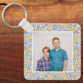 Bloemenfoto Monogram Sleutelhanger (Voorkant)