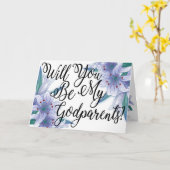 Bloemenfoto peetouders voorstel kaart (Gele Bloem)