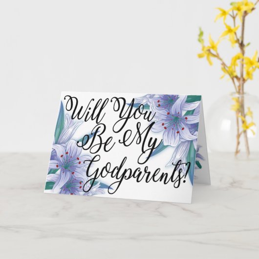 Bloemenfoto peetouders voorstel kaart (Gele Bloem)