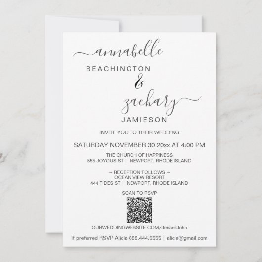 *~* Bloemenfoto RSVP + QR  AR6 Trouwen In Kaart (Achterkant)