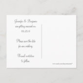  bloemenfoto Sla de datum op Aankondigingskaart (Achterkant)