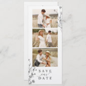 Bloemenfoto strook fotohokje save the date (Voorkant / Achterkant)