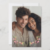 Bloemenfoto Subtiel lijst Save the Date Wedding Kaart (Voorkant)