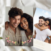 Bloemenfoto Subtiel lijst Save the Date Wedding Kaart