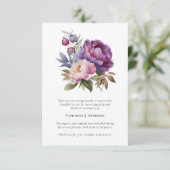 Bloemenfoto Sympathy Funeral Memorial Bedankkaart (Staand voorkant)