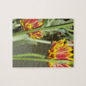 Bloemenfoto van bezoek legpuzzel (Horizontaal)