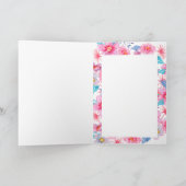 Bloemenfoto waterverf Verjaardag Vrouwen mode Kaart (Binnen)
