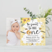 Bloemenfoto zo lief om één 1e verjaardag te zijn kaart (Staand voorkant)