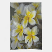 Bloemenfotografie, gele plumeria bloem theedoek (Verticaal)