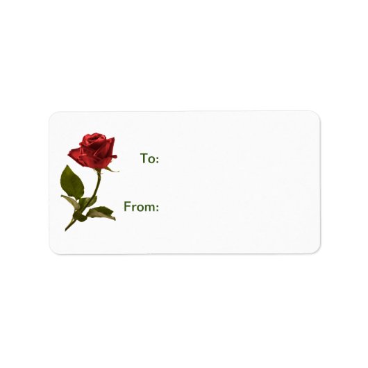 Bloemenfotografie Red Rose Cadeau Labels (Voorkant)