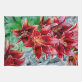 Bloemenfotografie, Red Stargazer Lily Theedoek (Horizontaal)