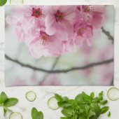 Bloemenfotografie, roze kersenbloesem theedoek (Gevouwen)