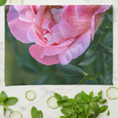 Bloemenfotografie, roze pioenbloem theedoek (Gevouwen)