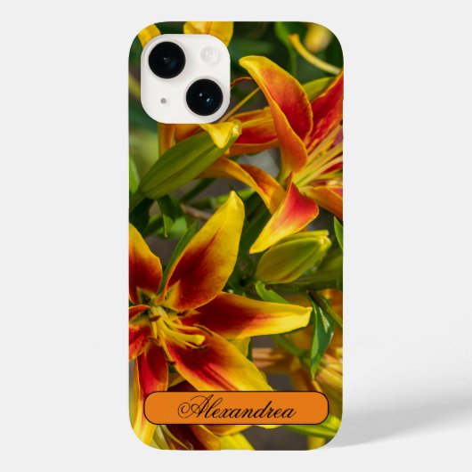 Bloemenfotografie, Sinaasappel en geel Daglelie Case-Mate iPhone Case (Achterkant)