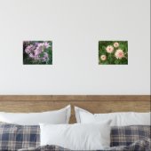 Bloemenfotoprint set van twee afbeeldingen prints (Slaapkamer)