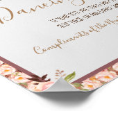 Bloemenframe Dansende Voeten Flip Flops Trouwbord Poster (Hoek)