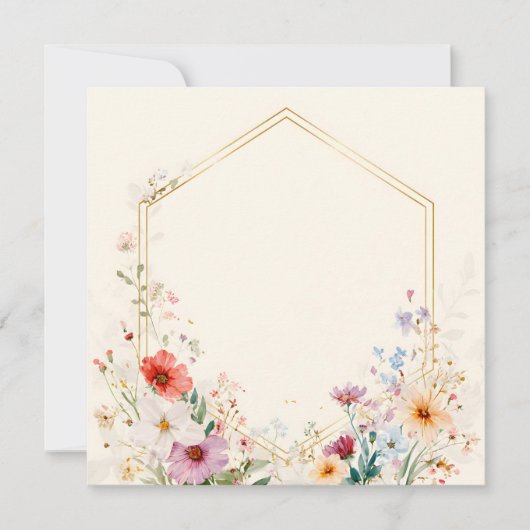 Bloemenframe Wenskaart Bedankkaart (Voorkant)