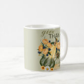 Bloemenfusie bij pompoenoogst koffiemok (Voorkant rechts)