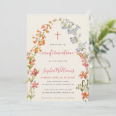 Bloemengarconfirmantiewildbloemen Aquarel Kaart (Staand voorkant)