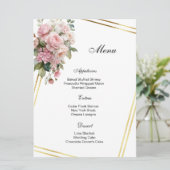 Bloemengastlijstkaart Menu (Staand voorkant)