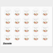 Bloemenge Heugenis Funeral Ronde Sticker (Vel)