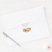 Bloemenge Heugenis Funeral Ronde Sticker (Envelop)