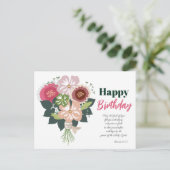Bloemengeboortebloemstuk Briefkaart (Staand voorkant)