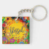 bloemengeel gezegende inspirativiteit sleutelhanger (Achterkant)