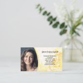 Bloemengeel kunstachtergrond Aangepaste foto  Visitekaartje (Staand voorkant)