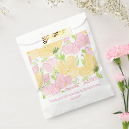 Bloemengeel Roze Bedankzakje