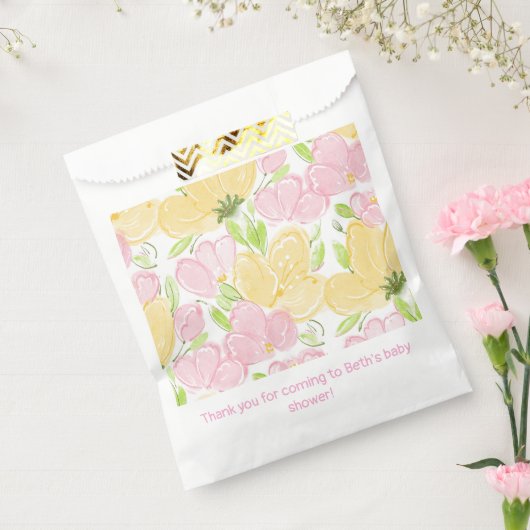 Bloemengeel Roze Bedankzakje (Gezegeld)