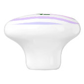 Bloemengeel roze Paarse Waterverf strepen Keramische Knop (Zijkant)