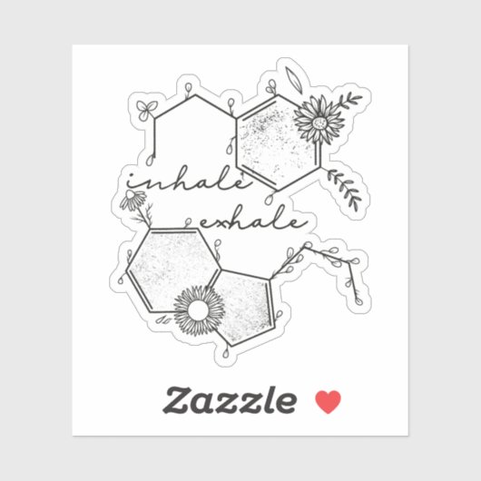 Bloemengeestelijke gezondheid sticker (Vel)