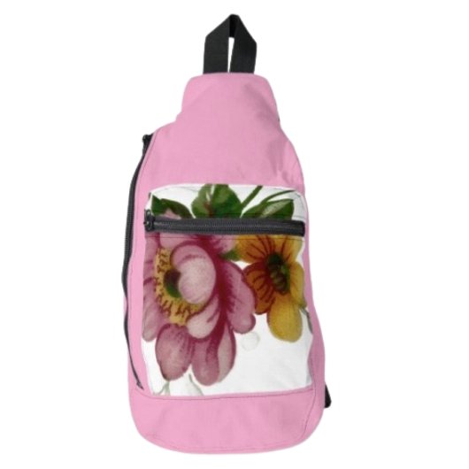 Bloemengeïnspireerd porselein sling bag