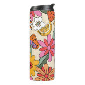 Bloemengeïnspireerde charme thermosbeker (Gedraaid links)