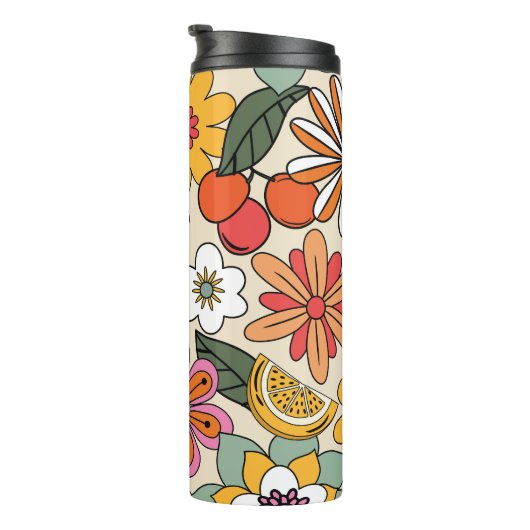 Bloemengeïnspireerde charme thermosbeker (Geroteerd rechts)