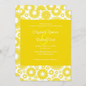 bloemengele bruiloft uitnodiging (Voorkant / Achterkant)