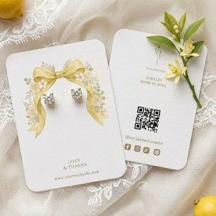 Bloemengele Coquette Strik Sieraden Display TMF26 Visitekaartje