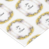 Bloemengele krans huwelijksdecor pasgetrouwden tafelkleed (Gekanteld)