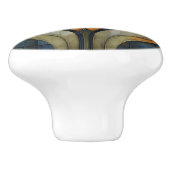 Bloemengele Lily Art Deco Keramische Knop (Zijkant)