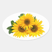 Bloemengele zonnebloem Stickers (Voorkant)