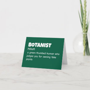 Bloemengeleerde definitie humor bedankkaart
