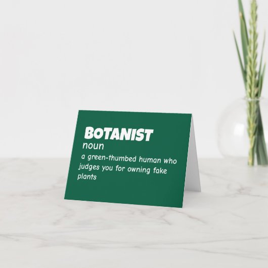 Bloemengeleerde definitie humor bedankkaart (Voorkant)