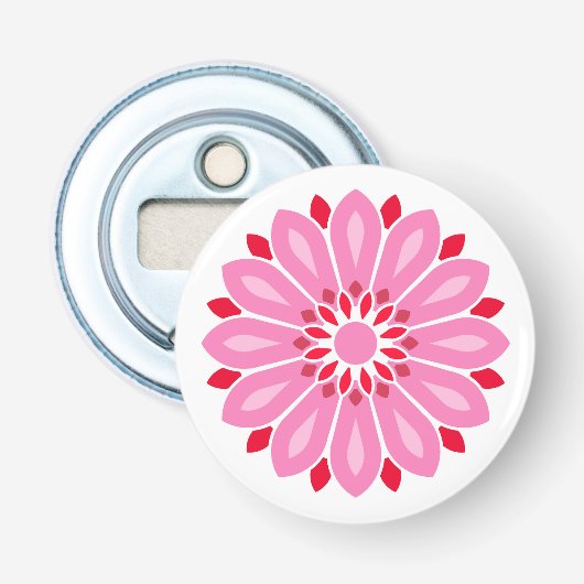BLOEMENGESCHENK ECHTGENOOT VROUW VRIEND BUTTON FLESOPENER (Voorkant)