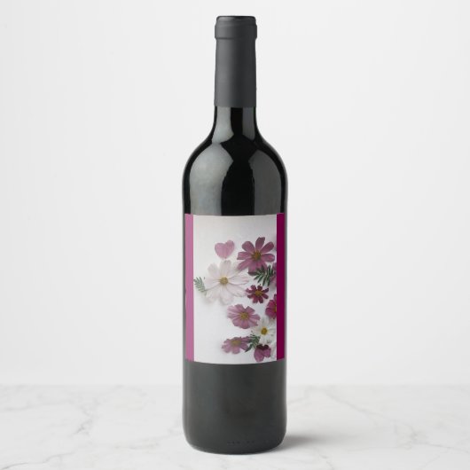 Bloemengeschenklabel Wijn Etiket (Voorkant)