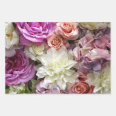 Bloemengeschenkverpakking met dahlia en rozen, 3 v inpakpapier vel (Voorkant 3)