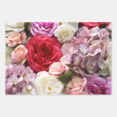 Bloemengeschenkverpakking met rode rozen, 3 vellen (Voorkant)